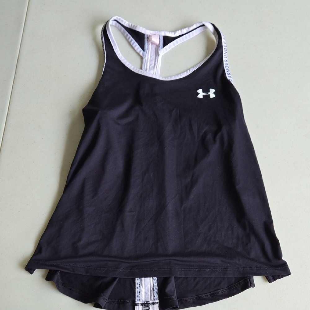 Under Armour Black and White Racerback Tank